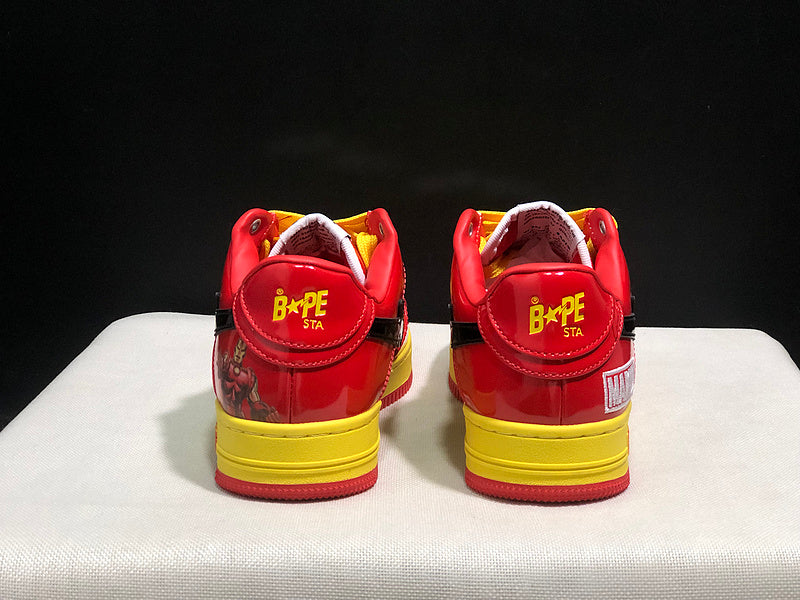 BAPE Sta Low × Marvel 'Iron Man' (Red/Yellow)