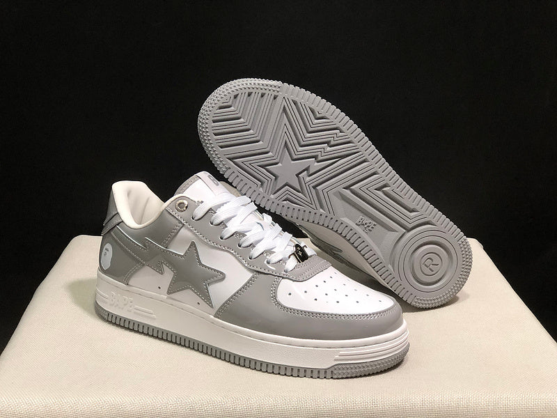 BAPE Sta Low 'Grey/White'