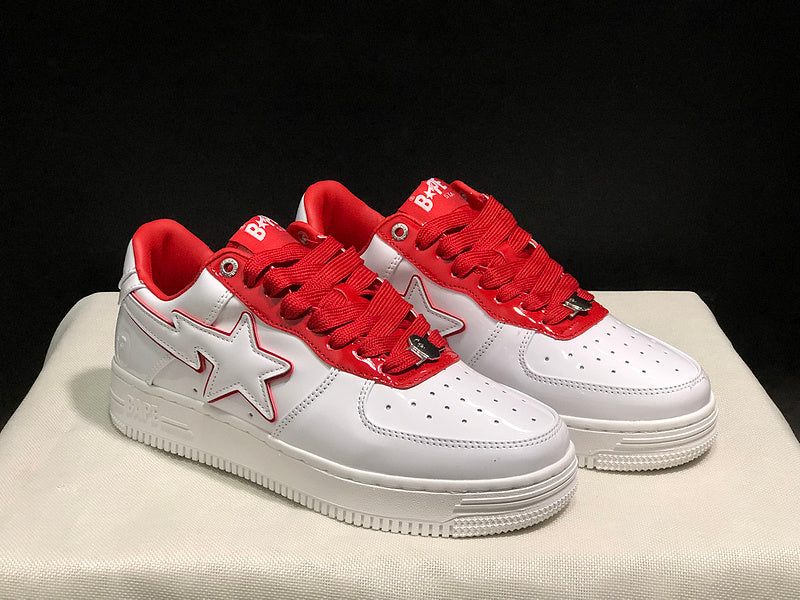 BAPE Sta Low 'White/Red'