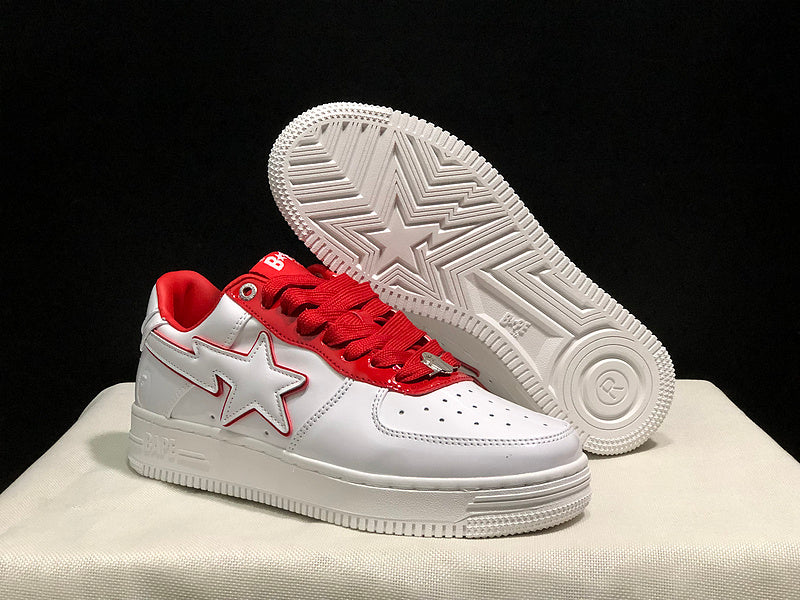 BAPE Sta Low 'White/Red'