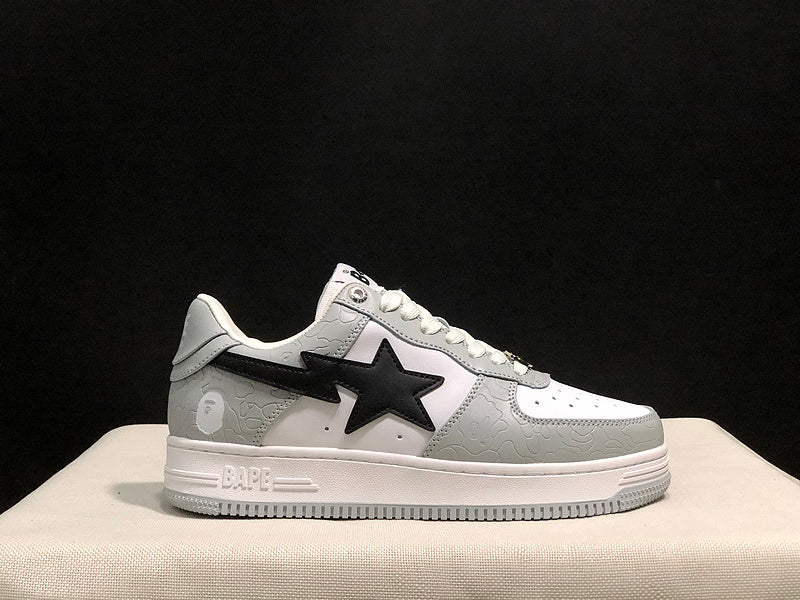 BAPE Sta Low 'Grey/White/Black Star'