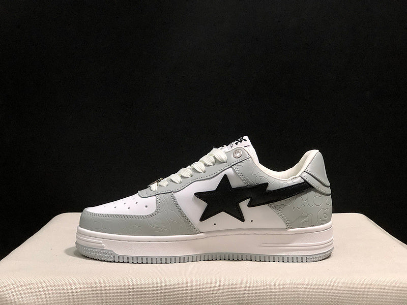 BAPE Sta Low 'Grey/White/Black Star'