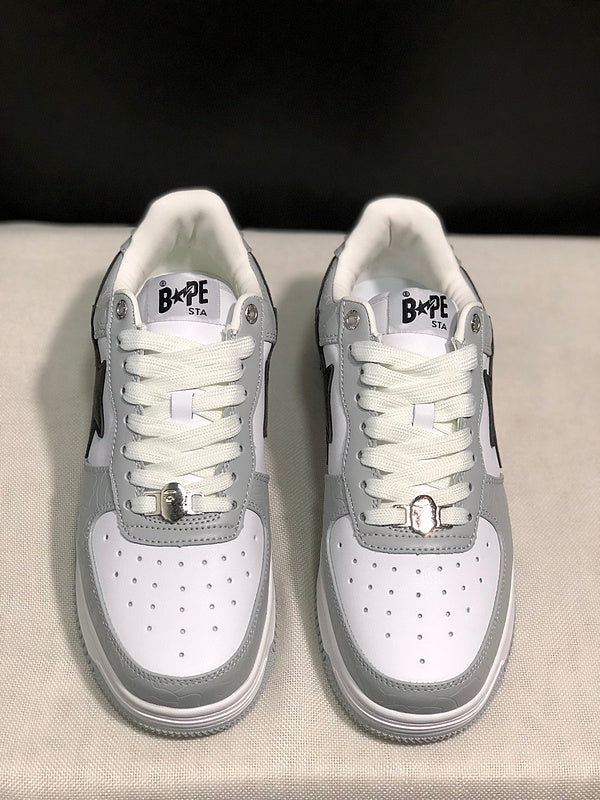 BAPE Sta Low 'Grey/White/Black Star'