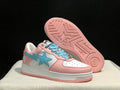 BAPE STA Low 'Pink/Baby Blue' Patent Leather Sneakers