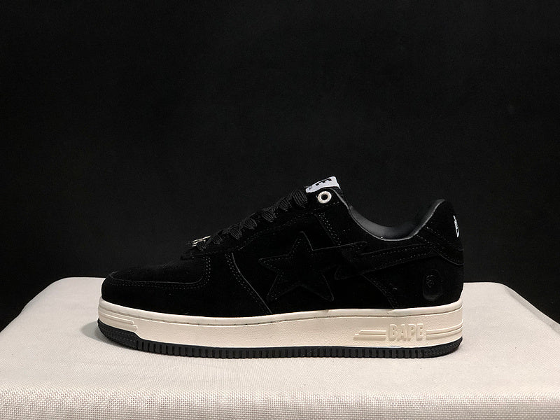 BAPE STA Low 'Triple Black' Suede Sneakers