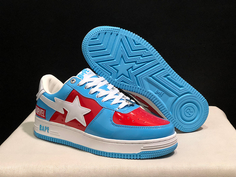 BAPE STA Low × Marvel 'Captain America' (Blue/Red)