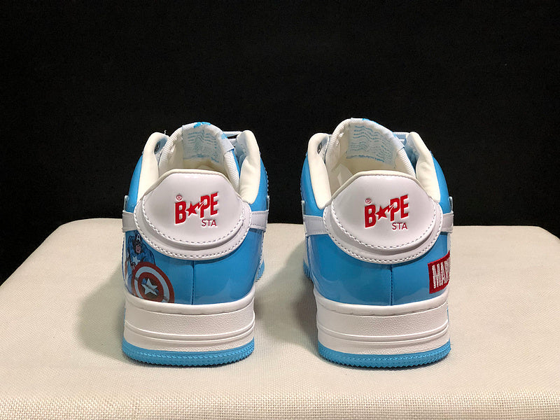 BAPE STA Low × Marvel 'Captain America' (Blue/Red)