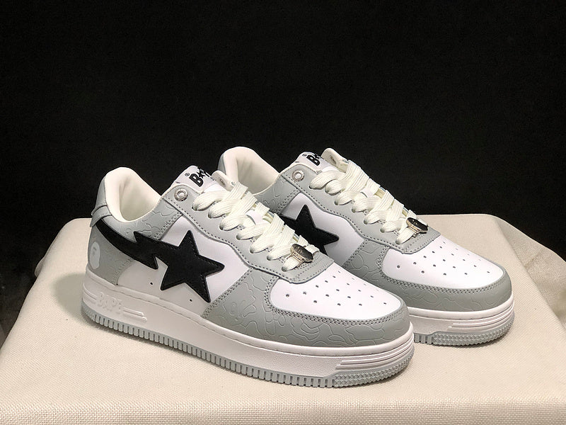 BAPE Sta Low 'Grey/White/Black Star'