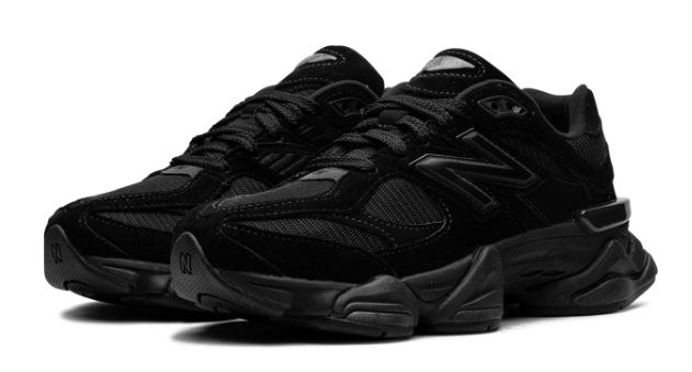 New Balance 9060 'Triple Black' Unisex Sneakers